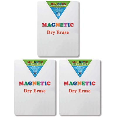 Flipside Magnetic Dry-Erase Whiteboard, 9" x 12", 3/Bundle (FLP10025-3)