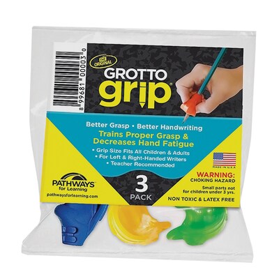 Pathways For Learning Grotto Grip, Assorted Colors, 3/Pack, 3 Packs (GGH03-3)