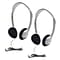 HamiltonBuhl Personal On-Ear Stereo Headphone, Pack of 2 (HECHA2-2)