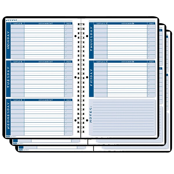 House of Doolittle 40 Week, Non-Dated Student Planner/Assignment Book, 7 x 11, Pack of 3 (HOD2575-3)