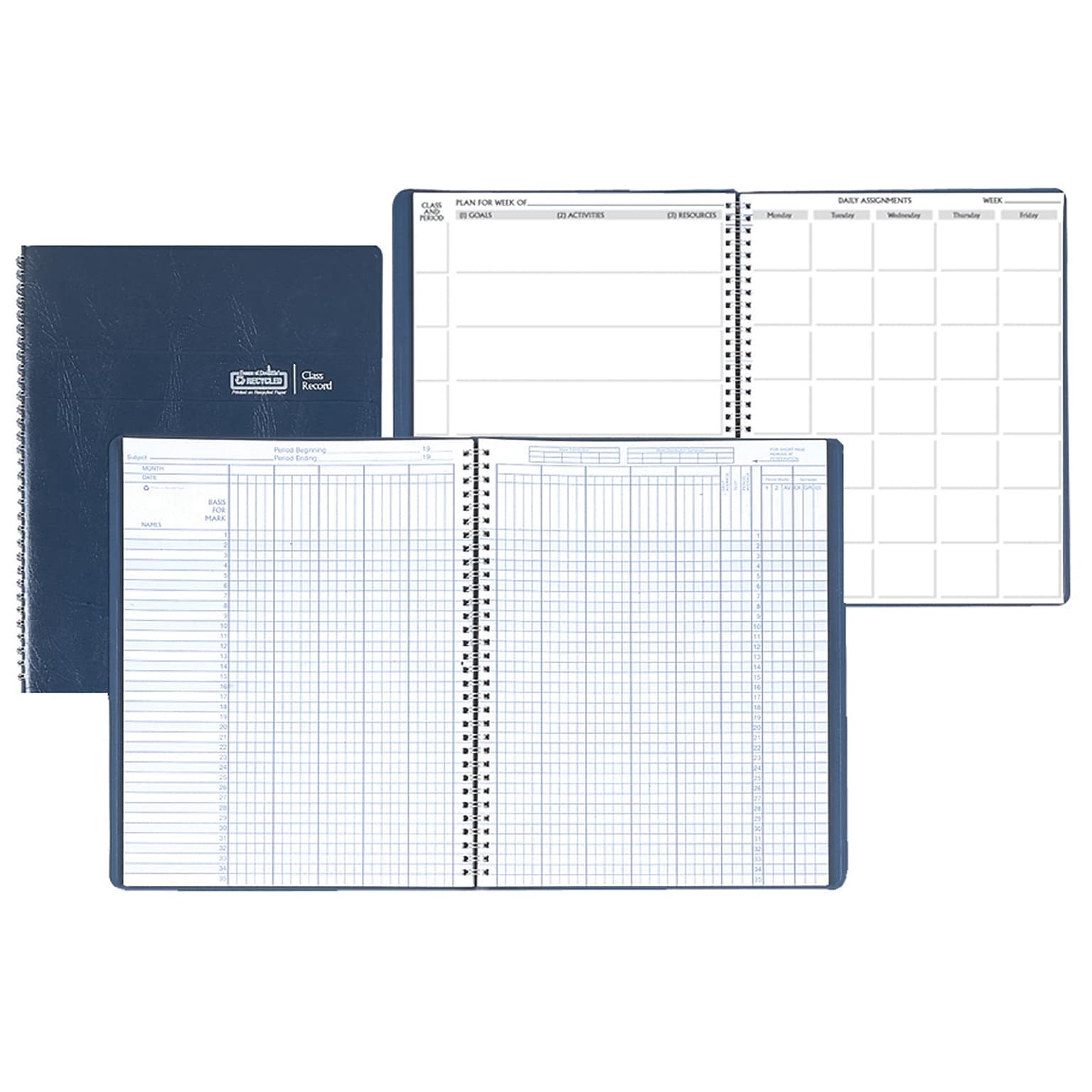 House of Doolittle 40 Week, Combination Lesson Planner & Class Record Book, 8.5 x 11, Pack of 2 (HOD51607-2)
