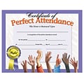 Hayes Publishing Certificate of Perfect Attendance, 30 Per Pack, 3 Packs (H-VA613-3)