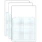 Flipside Products 1/2" Graph w/Work Space Melamine Dry-Erase Whiteboard, 11" x 16", Pack of 3 (FLP11162-3)