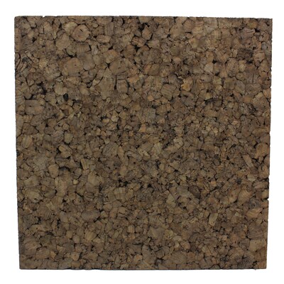 Flipside Products Dark Cork Tiles, 12" x 12", Brown, 4 Per Pack, 2 Packs (FLP12058-2)