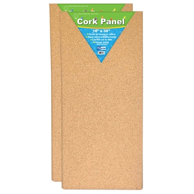 Flipside Products Cork Panel, 16 x 36, Pack of 2 (FLP37016-2)