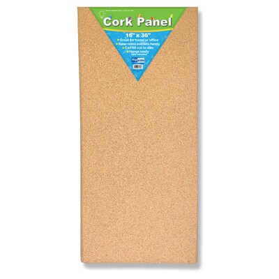 Flipside Products Cork Panel, 16" x 36", Pack of 2 (FLP37016-2)