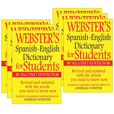 Spanish-English Dictionary for Students, Second Edition, Paperback, Pack of 6 (9781596951655)