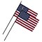 FlagZone Heritage 24 x 36, United States Classroom Flag w/7/16 x 48 Staff, Polyester Blend, Pack