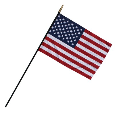 FlagZone Heritage 24 x 36 United States Classroom Flag with 7/16 x 48 Staff, Polyester Blend, Pa