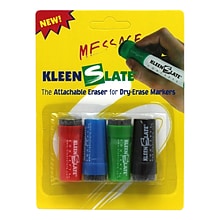 KleenSlate Attachable Erasers for Dry-Erase Markers, 4 Per Pack, 12 Packs (KLS0432-12)