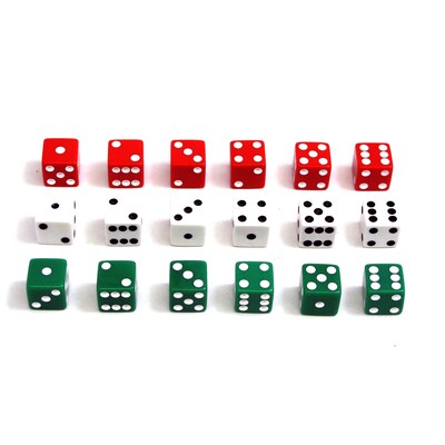 Koplow Games Dot Dice Set, 18 Per Pack, 6 Packs (KOP11700-6)