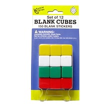 Koplow Games Blank Dice Set with Stickers, 12/Pack, 6 Packs (KOP17586-6)