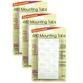 Magic Mounts Removable Tabs, 0.5 x 0.5, 480 Per Pack, 3 Packs (MIL3225-3)