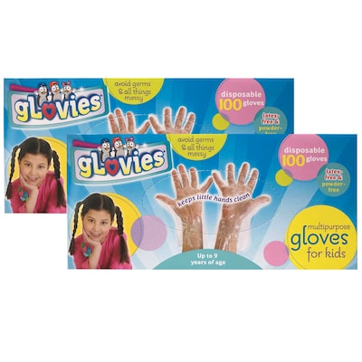 gLovies Multipurpose Disposable Gloves, 100/Box, Pack of 2 (MKBLX002B100-2)