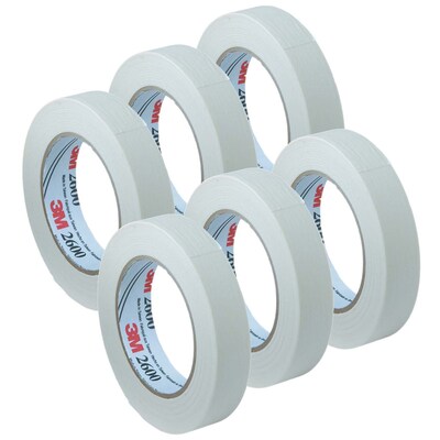 3M® 1 in x 60 yds., Masking Tape, White, 6 Rolls (MMM260024A-6)