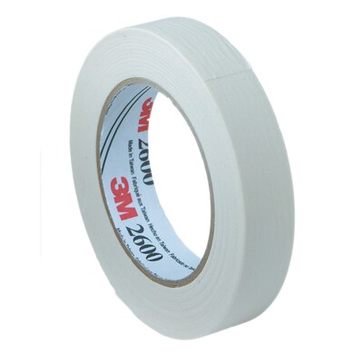 3M 1 in x 60 yds., Masking Tape, White, 6 Rolls (MMM260024A-6)