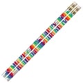 Musgrave Pencil Company Birthday Blitz Motivational Pencils, #2 Lead, 12/Pack, 12 Packs (MUS1356D-12