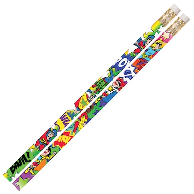 Musgrave Pencil Company Super-Duper Heroes Motivational Pencil, #2 Lead, 12/Pack, 12 Packs (MUS2539D