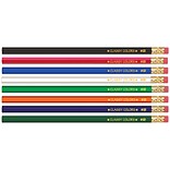 Musgrave Pencil Company Wood Case Hex Pencil, Assorted Colors, #2 Lead, 12/Pack, 12 Packs (MUSDHEX99