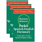 Merriam-Webster Pocket Spanish-English Dictionary, Paperback, Pack of 3 (MW-5193-3)