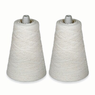 Creativity Street Natural Cotton Warp Yarn, White, 800 yds./Cone, 2 Cones (PAC09011-2)