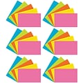 Pacon 3 x 5 Index Cards, Lined, Bright Assorted Colors, 75/Pack, 6 Packs/Bundle (PAC1726-6)