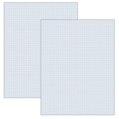 Pacon® 8.5 x 11, Graphing Paper, White, 500 Sheets Per Pack, 2 Packs (PAC2411-2)