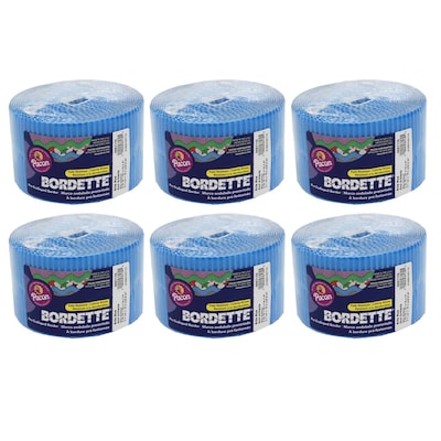 Bordette Decorative Border, Brite Blue, 2.25 x 50, 6 Rolls (PAC37176-6)