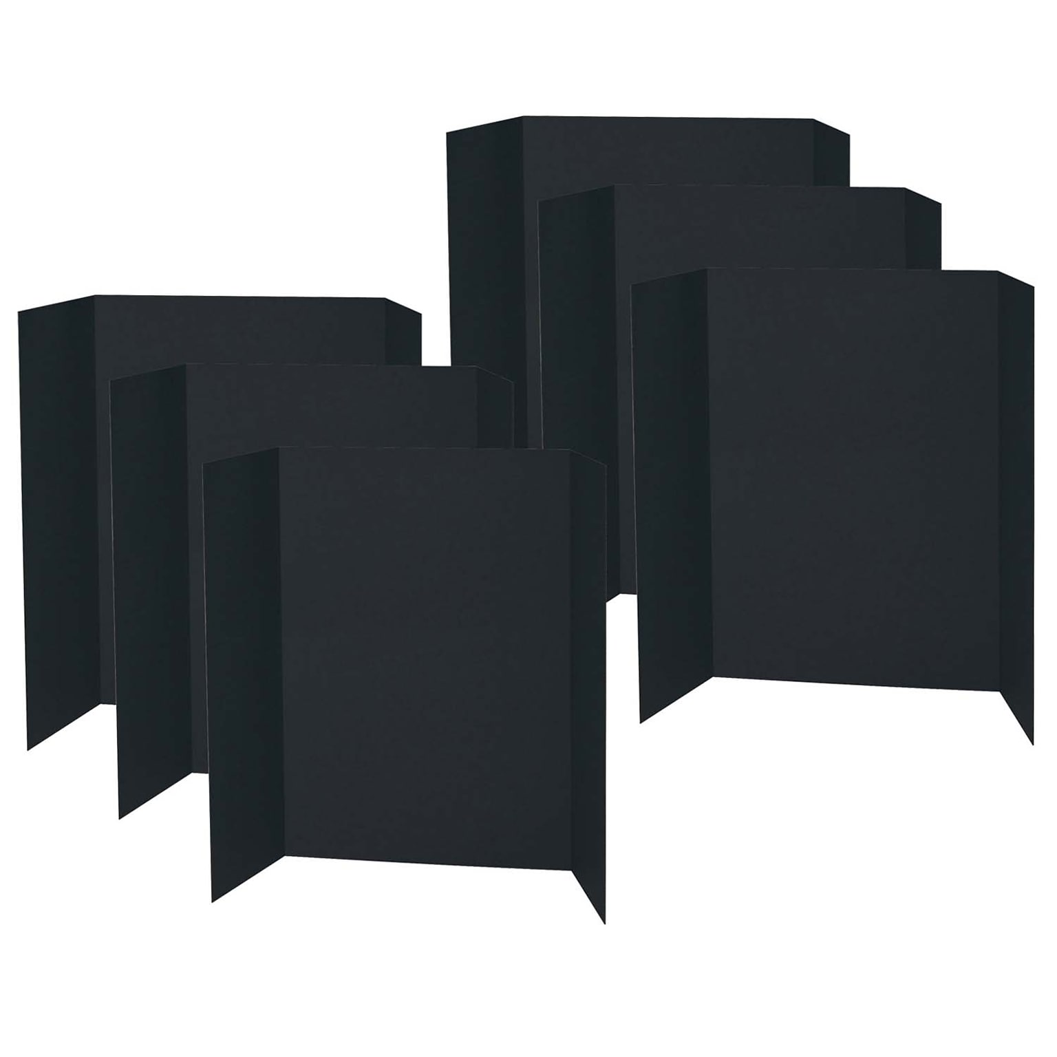 Pacon Corrugated Cardboard Presentation Board, 48 x 36, Black, 6 Pack (PAC3766-6)