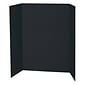 Pacon Corrugated Cardboard Presentation Board, 48" x 36", Black, 6 Pack (PAC3766-6)