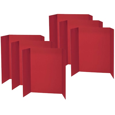 Pacon Presentation Board, Red, Single Wall, 48 x 36, 6/Bundle (PAC3770-6)