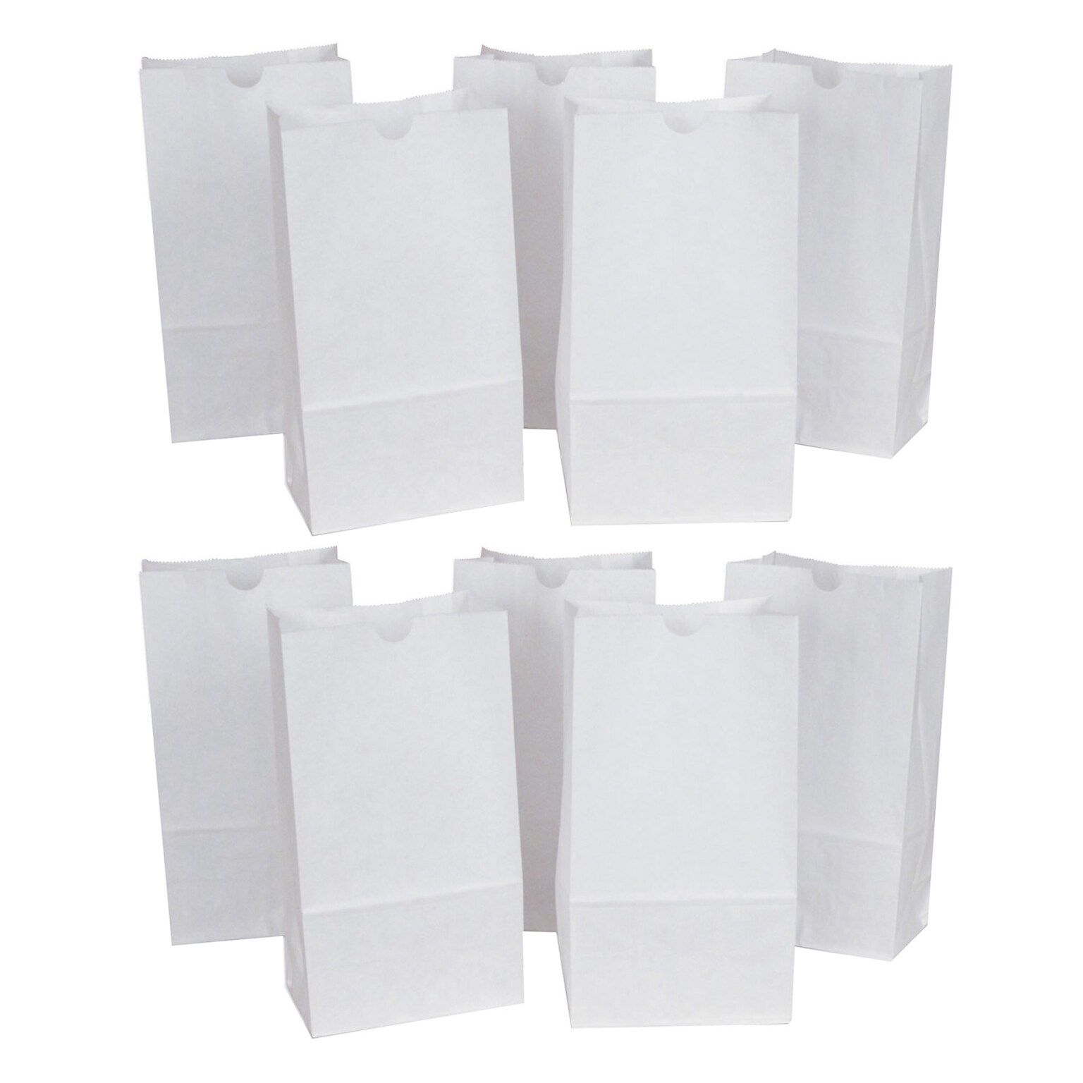 Creativity Street Kraft Bag, White, 6 x 3-5/8 x 11, 50/Pack, 2 Packs (PAC72005-2)