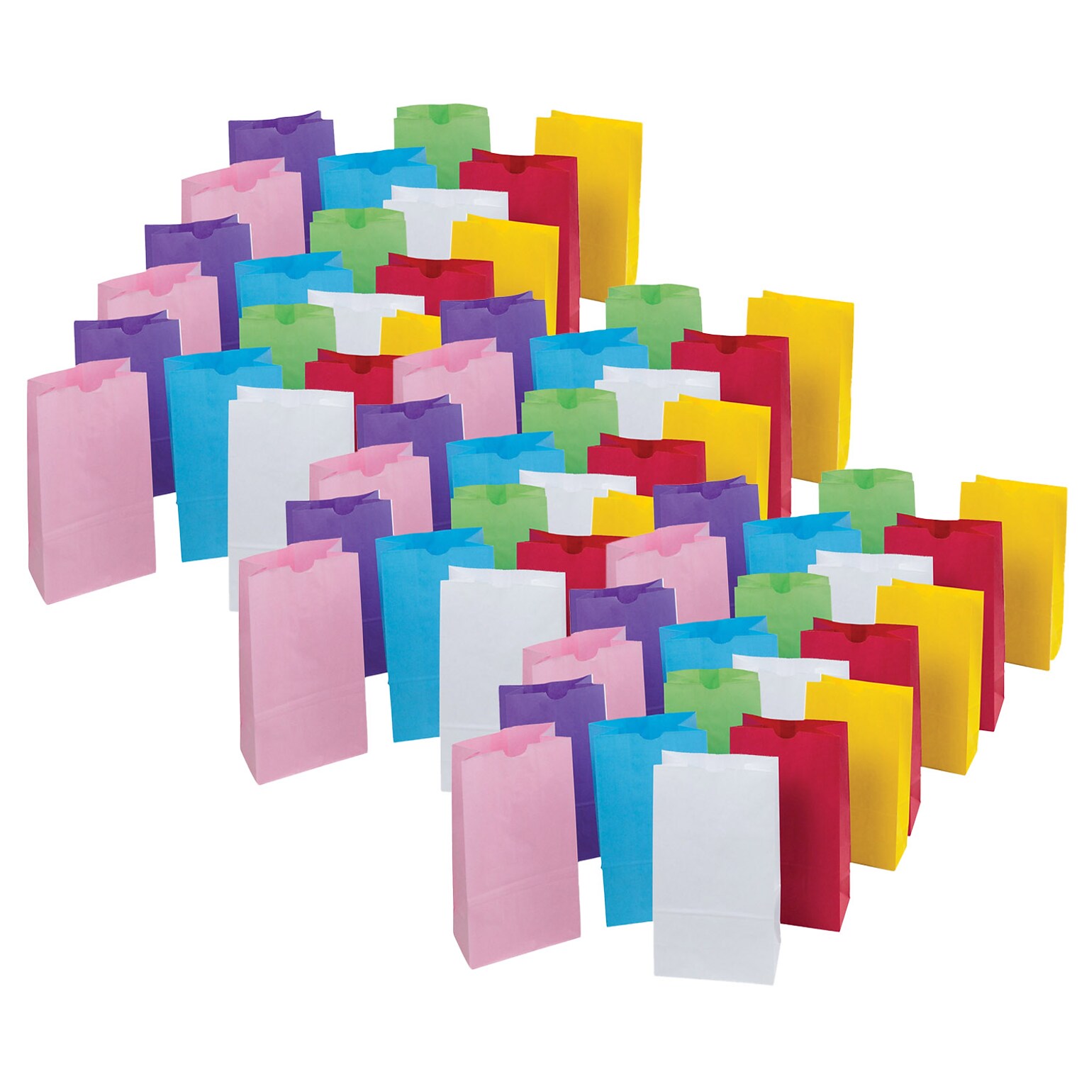 Rainbow Kraft Bag, Assorted Colors, 28/Pack, 3 Packs/Bundle (PAC72130-3)