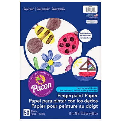 Art Street® Fingerpaint Paper, 11 x 16, White, 50 Sheets Per Pack, 6 Packs (PAC73610-6)