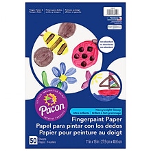 Art Street® Fingerpaint Paper, 11 x 16, White, 50 Sheets Per Pack, 6 Packs (PAC73610-6)