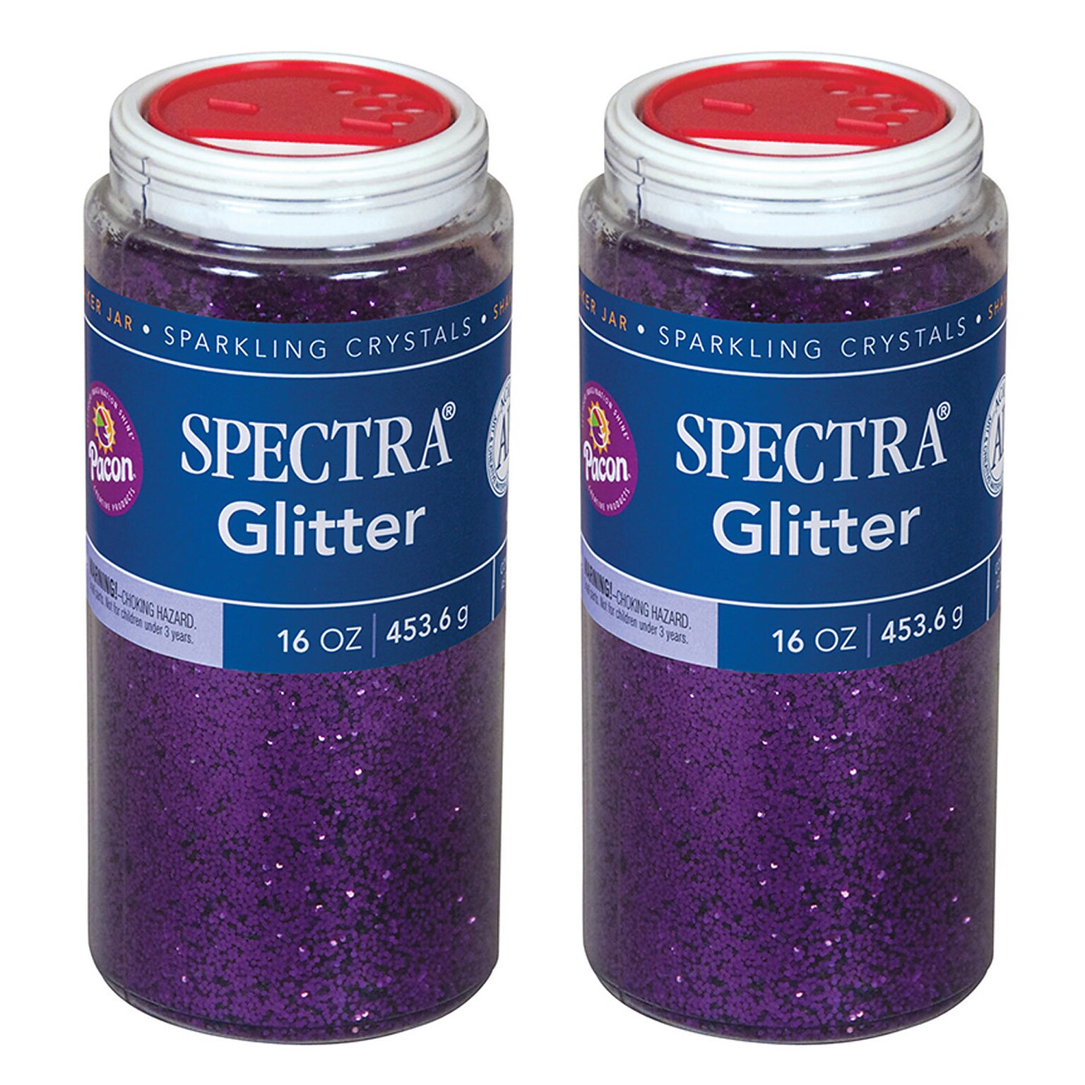 Spectra Glitter, Purple, 1 lb./Jar, 2 Jars (PAC91730-2)