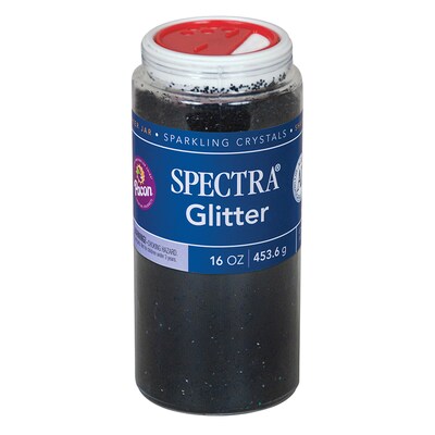 Spectra® Glitter, Black, 1 lb. Per Jar, 2 Jars (PAC91880-2)