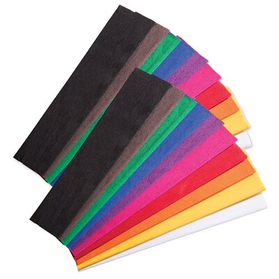 Creativity Street Crepe Paper, 10 Assorted Colors, 20" x 7-1/2', 10 Sheets/Pack, 2 Packs (PACAC10250-2)