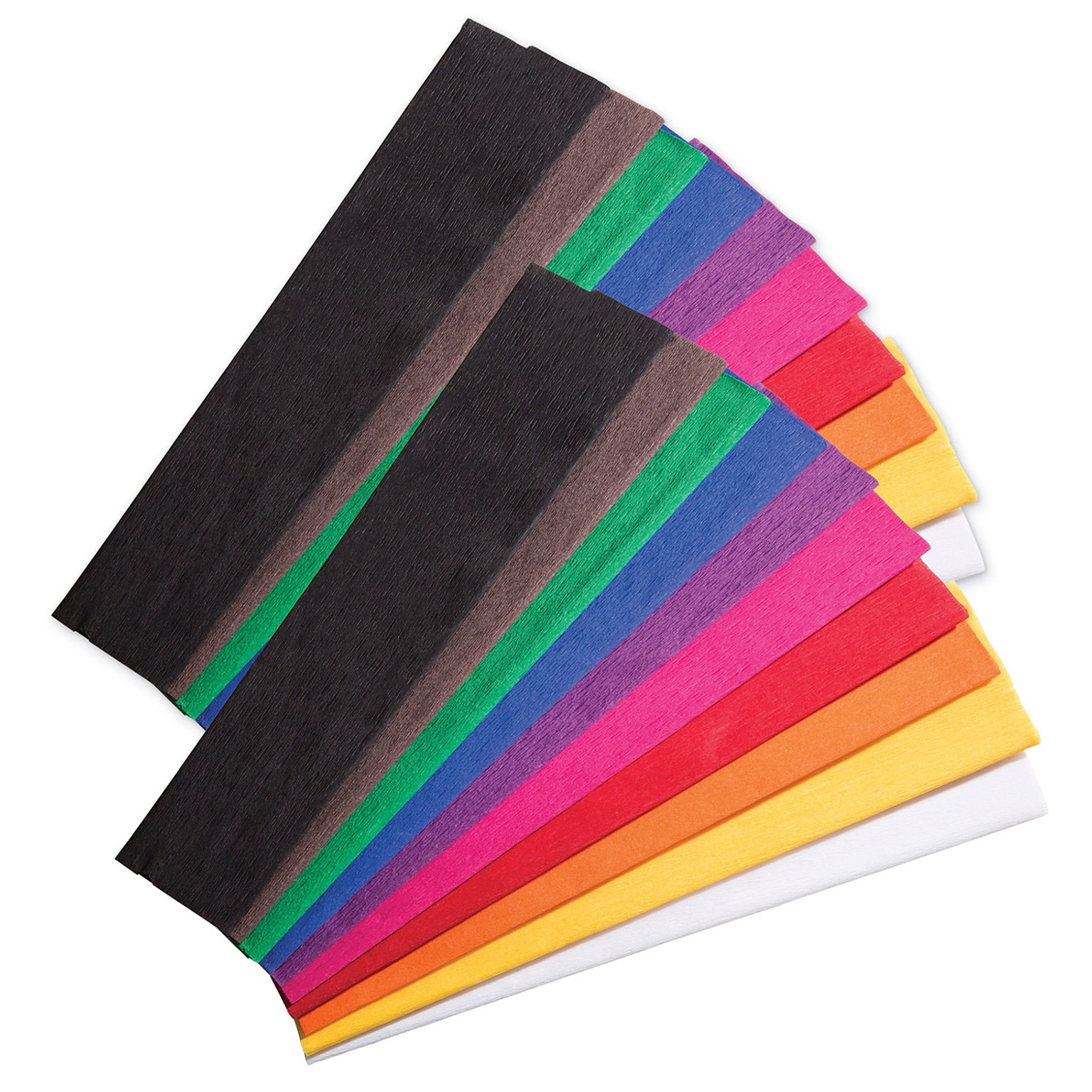 Creativity Street Crepe Paper, 10 Assorted Colors, 20 x 7-1/2, 10 Sheets/Pack, 2 Packs (PACAC10250-2)