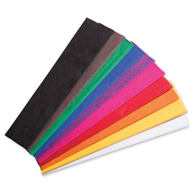 Creativity Street Crepe Paper, 10 Assorted Colors, 20" x 7-1/2', 10 Sheets/Pack, 2 Packs (PACAC10250-2)