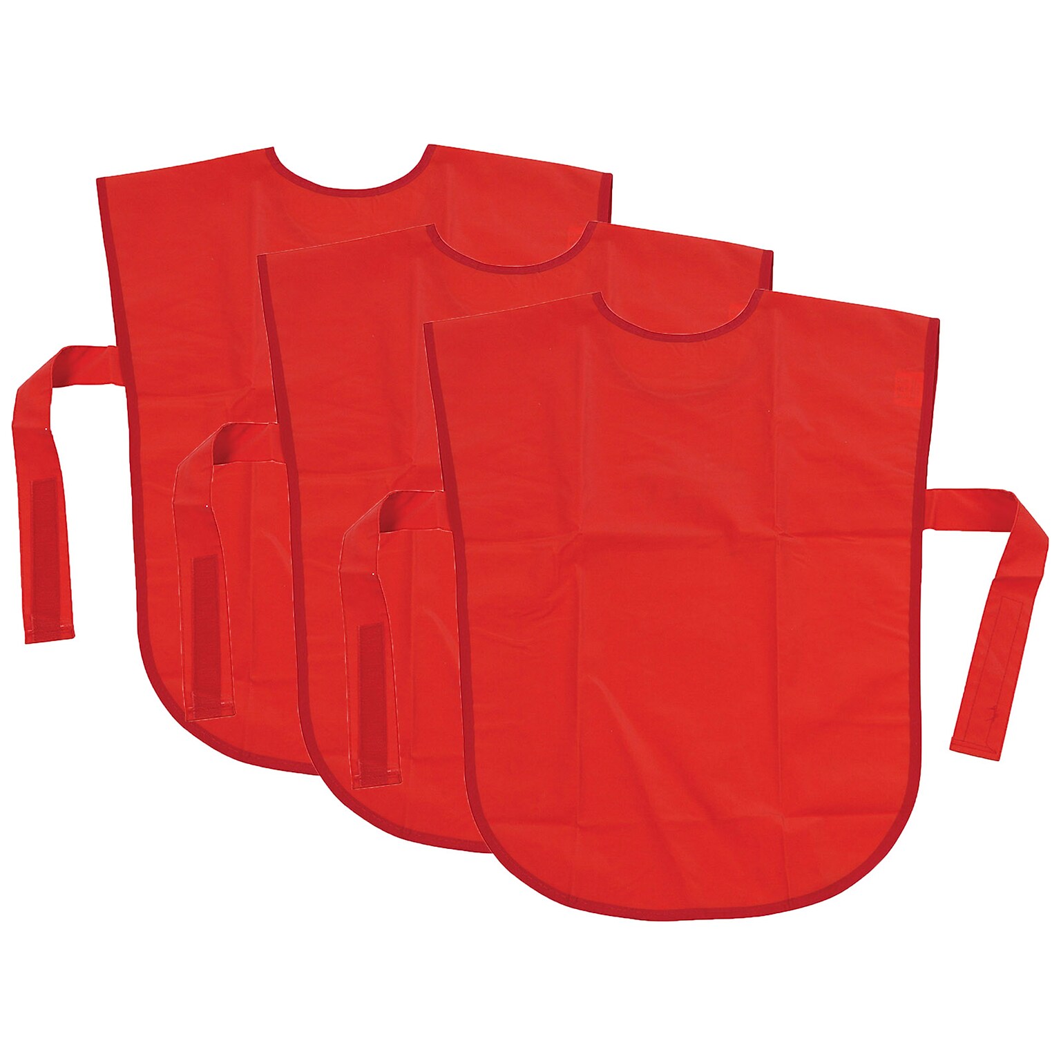 Creativity Street Vinyl Primary Art Smock, Ages 3+, Red, 22 x 16, Pack of 3 (PACAC5235-3)