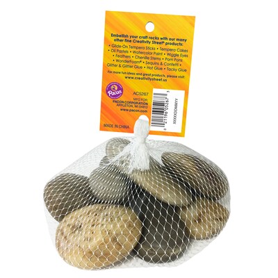 Creativity Street Craft Rocks, Assorted Colors, 2 lb., 6/Bundle (PACAC5267-6)