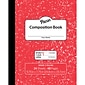 Pacon® Composition Book, 9.75" x 7.75", .37" Ruling, 24 Sheets, Red Marble, Pack of 24 (PACMMK37139-24)