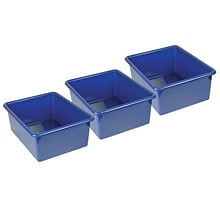 Romanoff Plastic Stowaway 5 Letter Box No Lid, Blue, Pack of 3 (ROM16104-3)