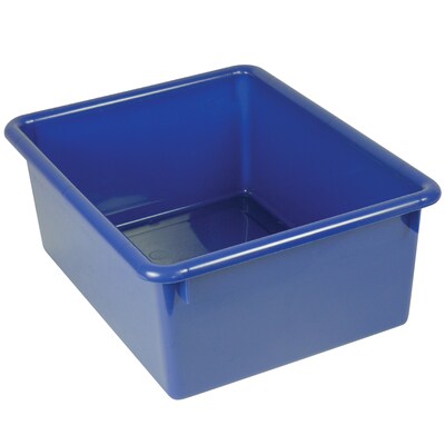 Romanoff Plastic Stowaway 5" Letter Box No Lid, Blue, Pack of 3 (ROM16104-3)