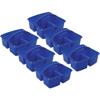 Romanoff Plastic Small Utility Caddy, 9.25 x 9.25 x 5.25, Blue, Pack of 6 (ROM25904-6)