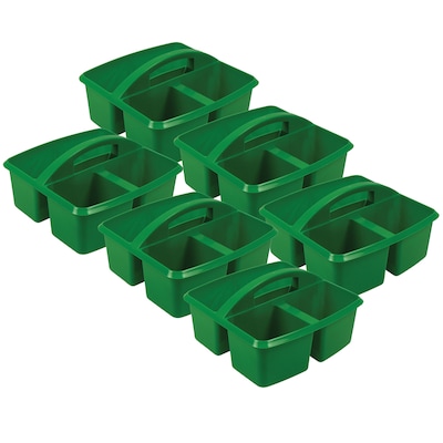 Romanoff Plastic Small Utility Caddy, 9.25 x 9.25 x 5.25, Green, Pack of 6 (ROM25905-6)