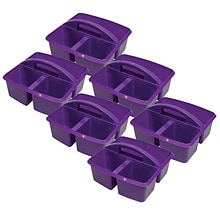Romanoff Plastic Small Utility Caddy, 9.25 x 9.25 x 5.25, Purple, Pack of 6 (ROM25906-6)