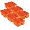 Romanoff Plastic Small Utility Caddy, 9.25 x 9.25 x 5.25, Orange, Pack of 6 (ROM25909-6)