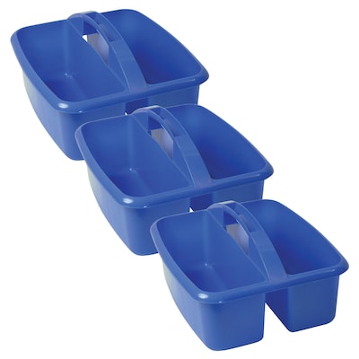 Romanoff Plastic Large Utility Caddy, 12.75 x 11.25 x 6.75, Blue, Pack of 3 (ROM26004-3)